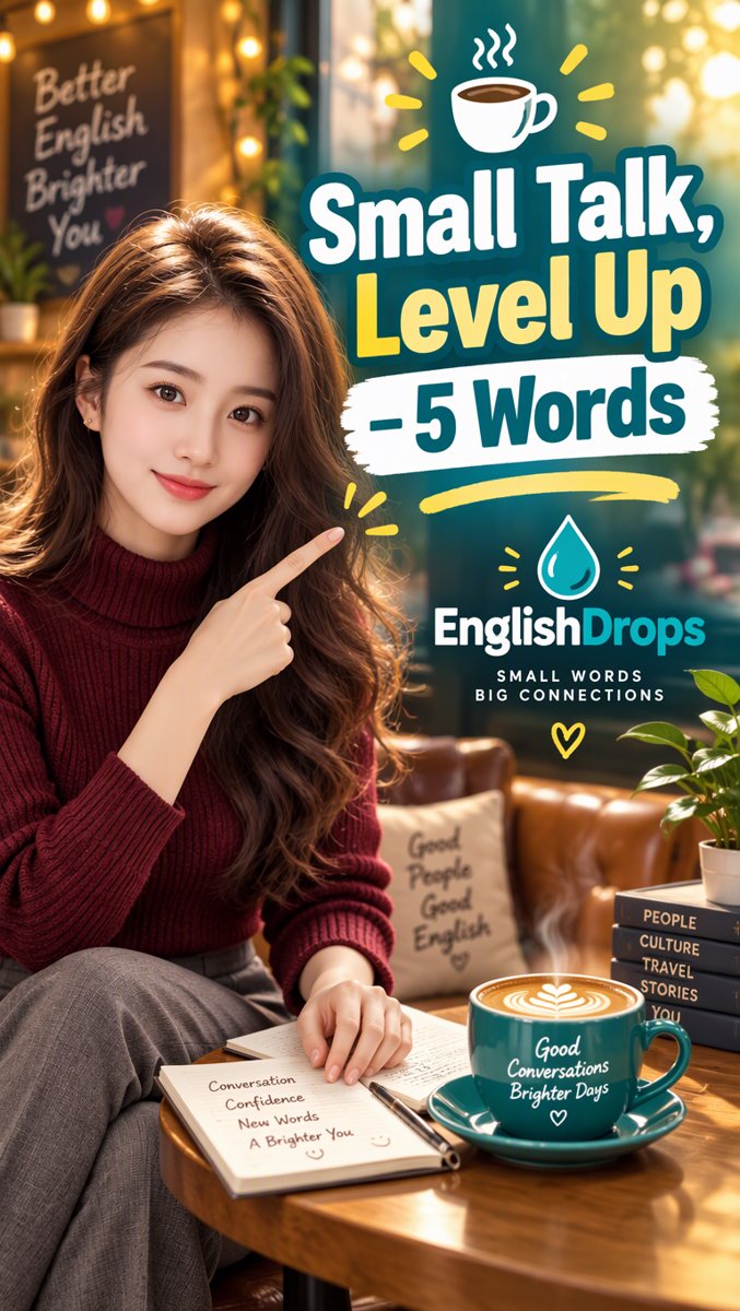 ☕ 5 Words That Make You Sound Native — Small Talk, Level Up | EnglishDrops