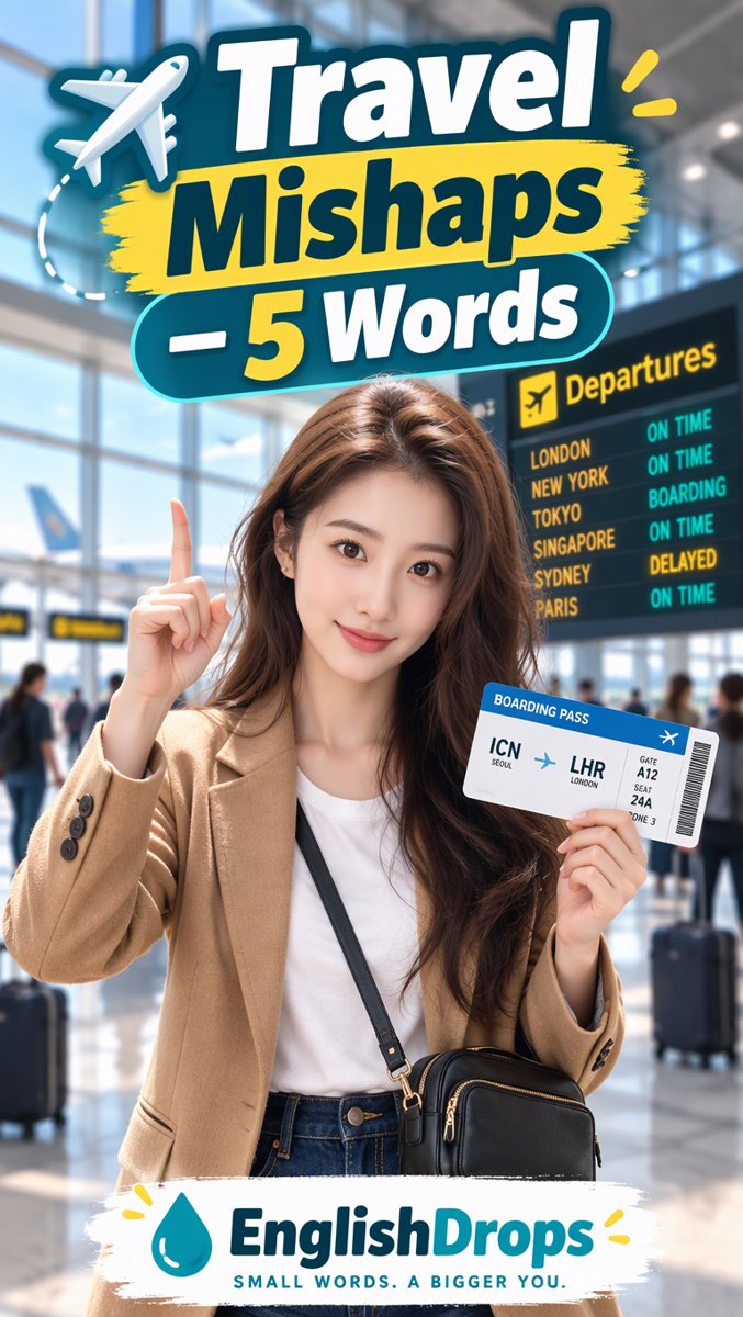 ✈️ 5 Words That Make You Sound Native — Travel Mishaps | EnglishDrops