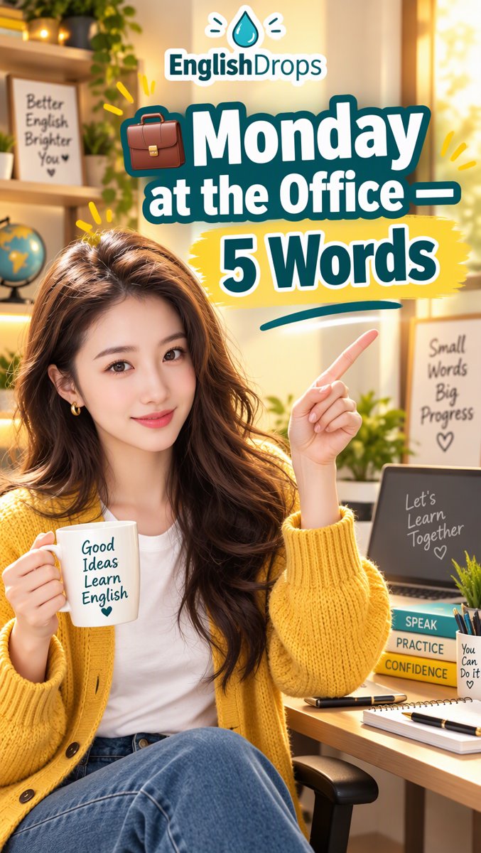 💼 5 Words That Make You Sound Native — Monday at the Office | EnglishDrops