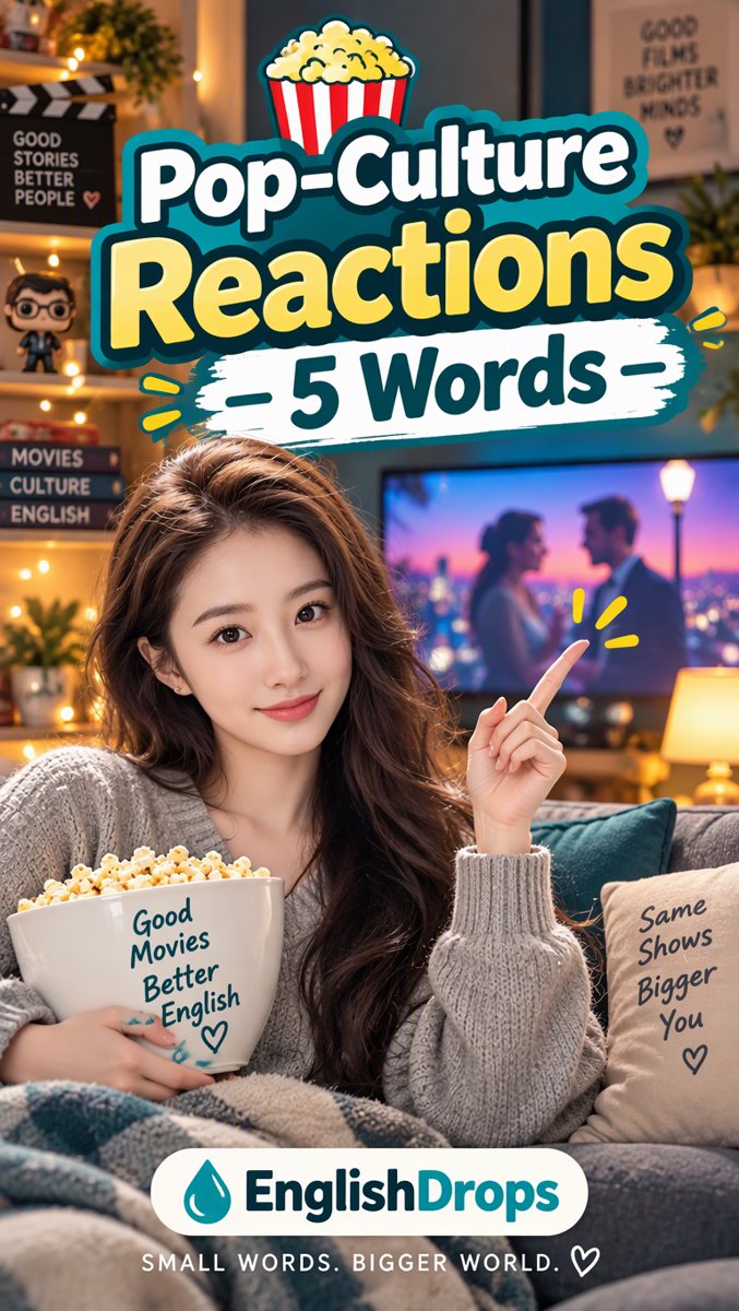 🍿 5 Words That Make You Sound Native — Pop-Culture Reactions | EnglishDrops