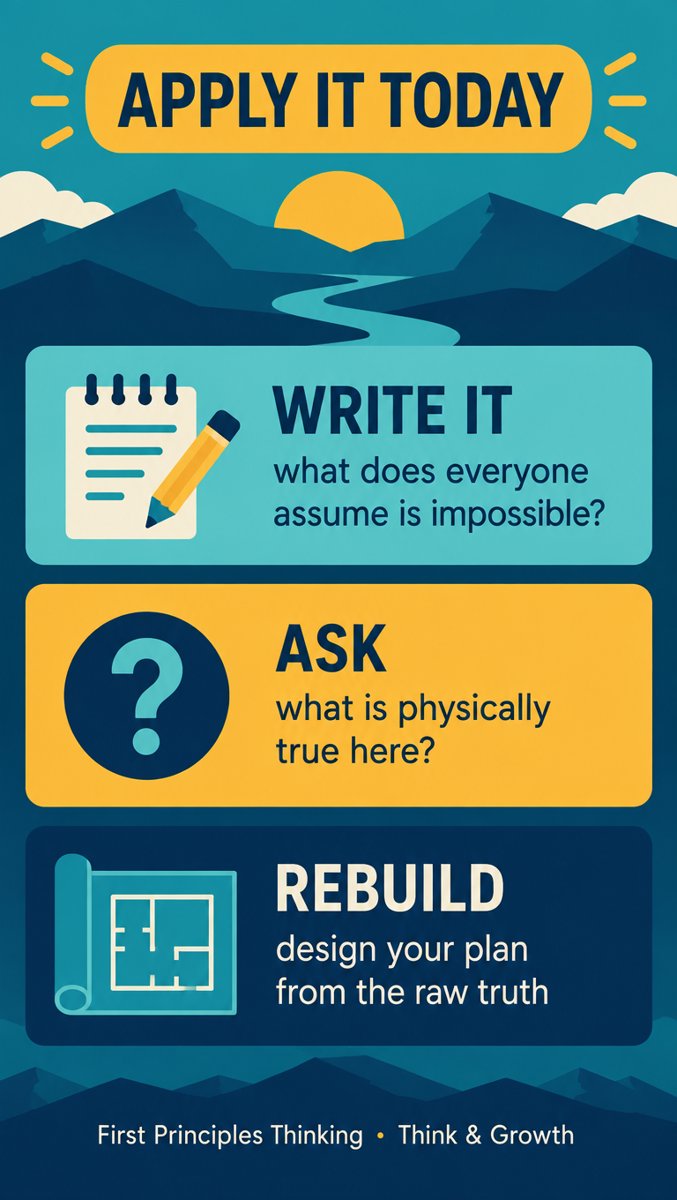 Slide — how to apply first principles thinking