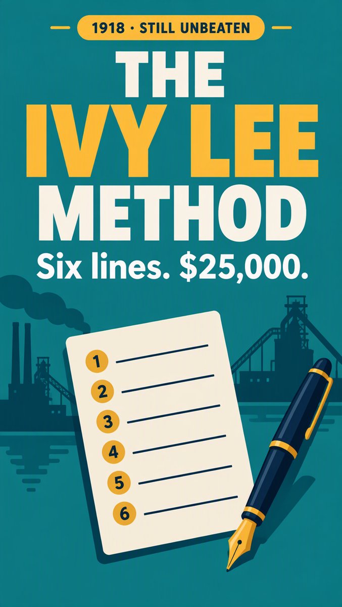 The Ivy Lee Method: Six Lines Worth $25,000