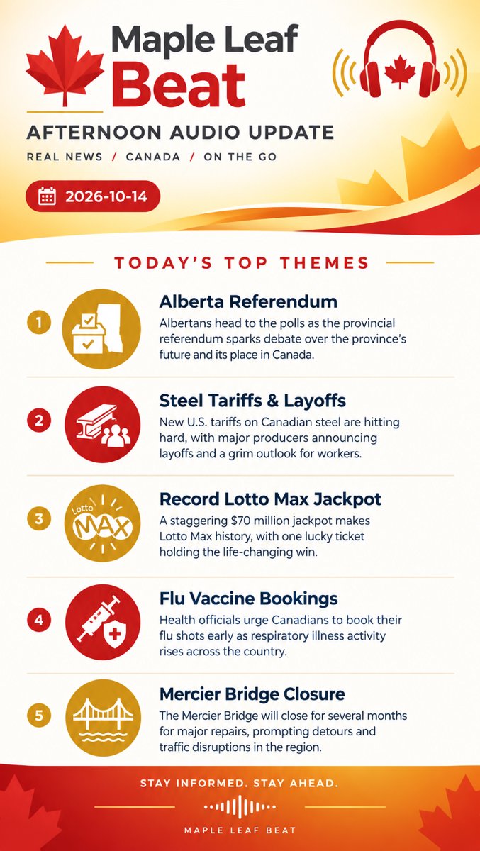 Maple Leaf Beat — Afternoon Audio Brief · 2026-10-14