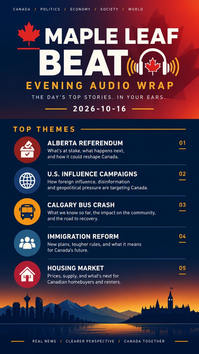 Maple Leaf Beat — Evening Audio Wrap · October 16, 2026