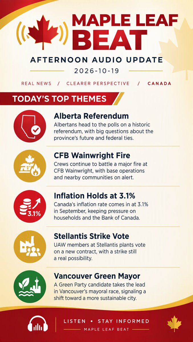 Maple Leaf Beat — Afternoon Audio Brief · 2026-10-19