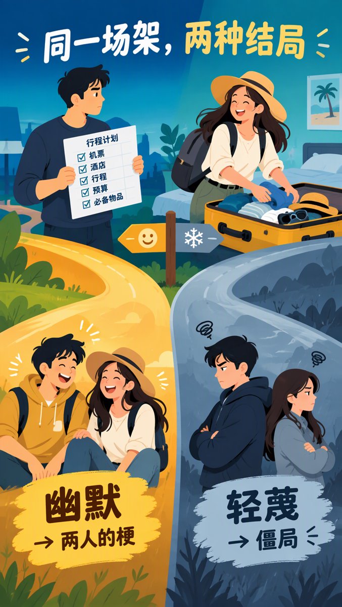 同一场架,两种结局:幽默变梗,轻蔑变僵局