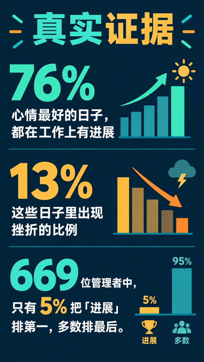 真实证据——76%的心情巅峰日都有进展;669位管理者只有5%答对