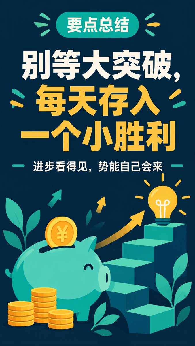 要点总结——别等大突破,每天存入一个小胜利
