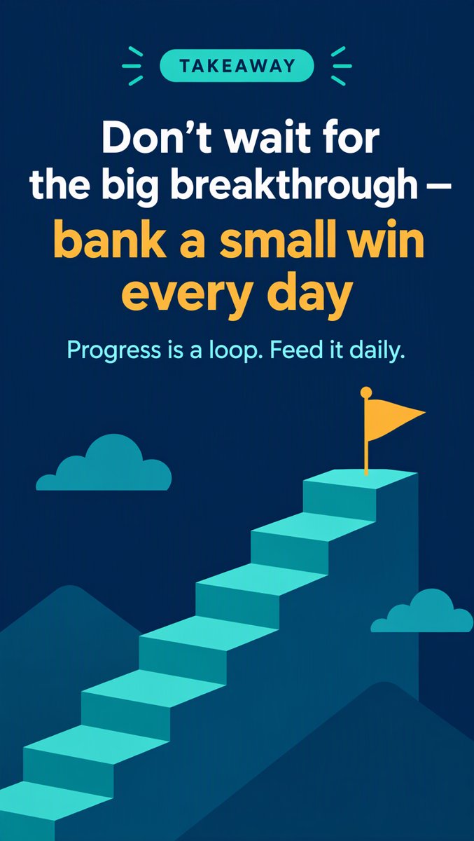 Takeaway — bank a small win every day