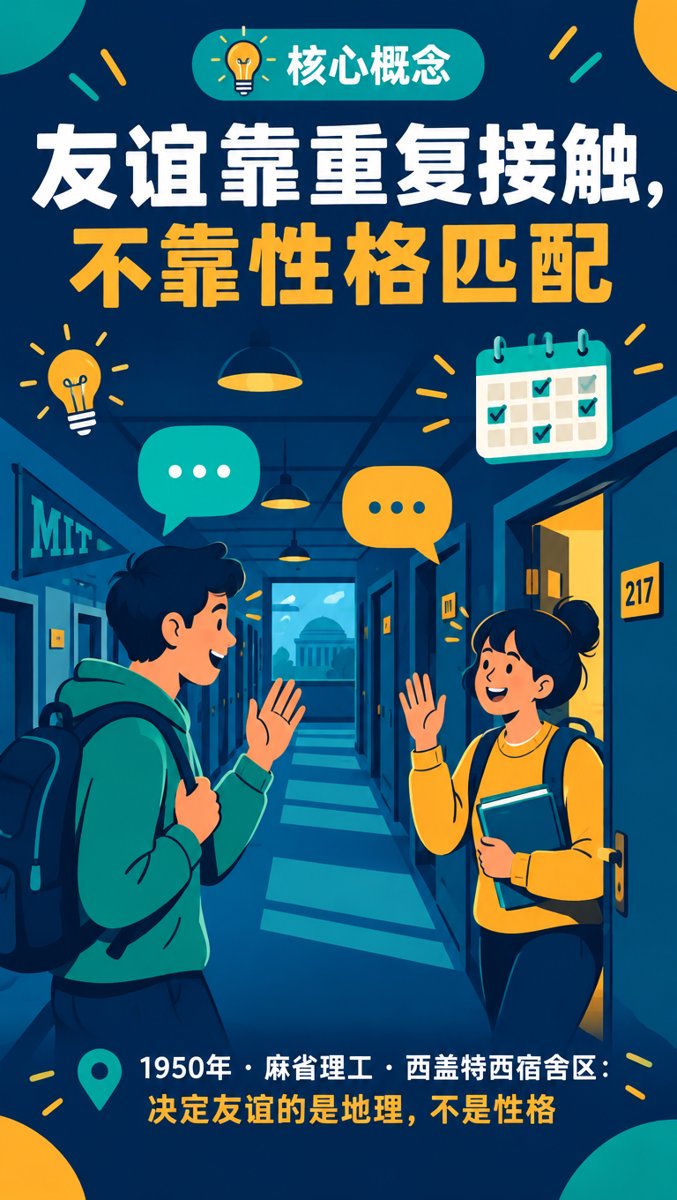 幻灯片1 — 核心概念：友谊靠重复接触，不靠合不合得来