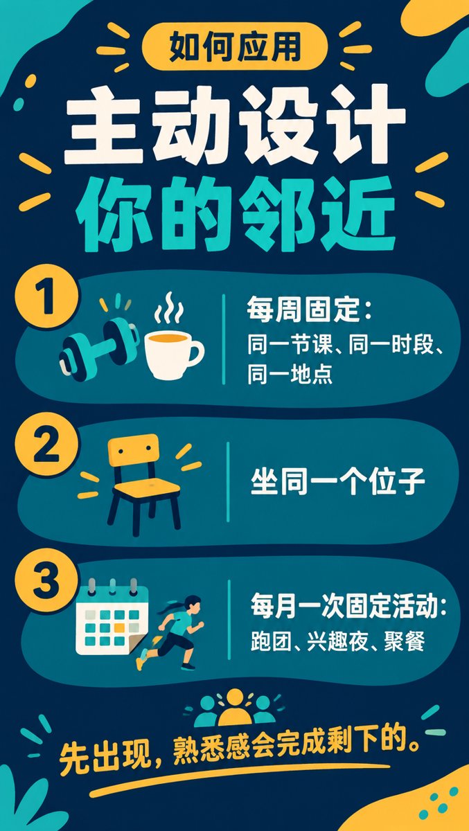 幻灯片4 — 如何应用：主动设计你的邻近，同一节课、同一个位子、同一场活动