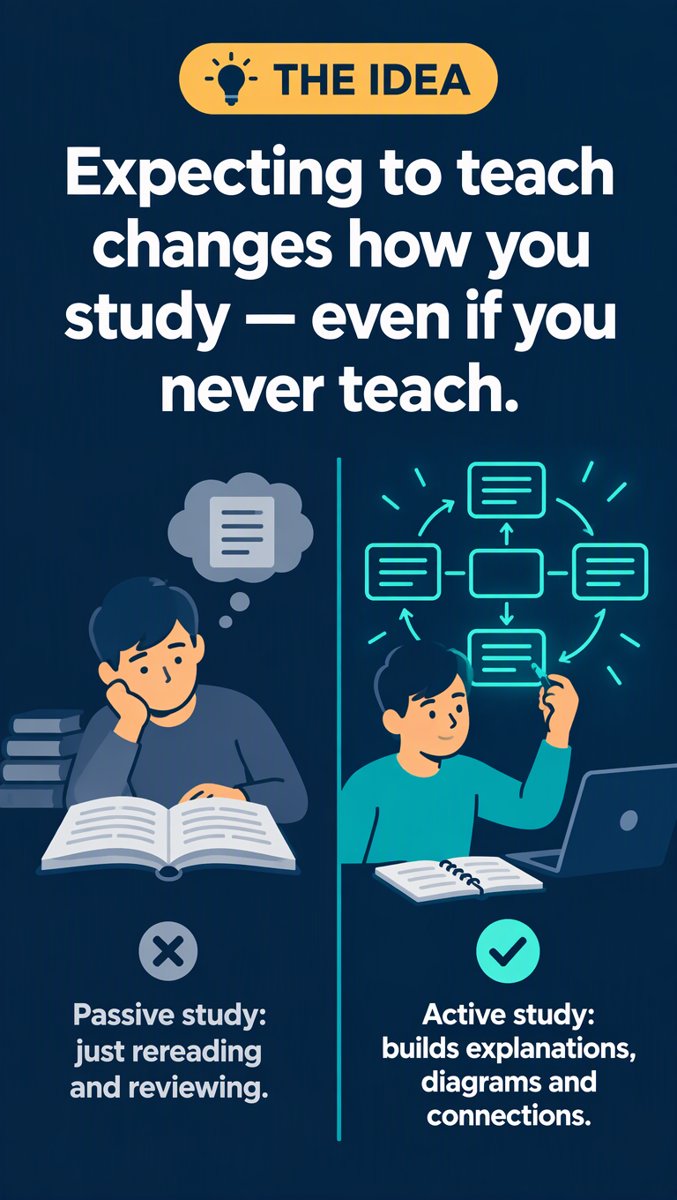 Slide 1 — expecting to teach changes how you study, even if you never teach