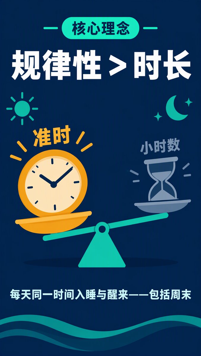 核心理念 — 规律性胜过时长,身体先给一致性打分