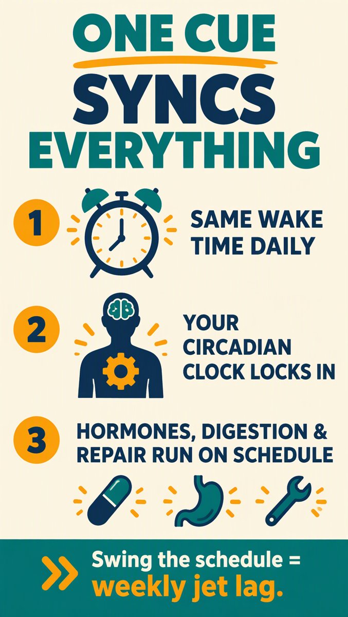 One cue syncs everything — hormones, digestion, repair run on schedule