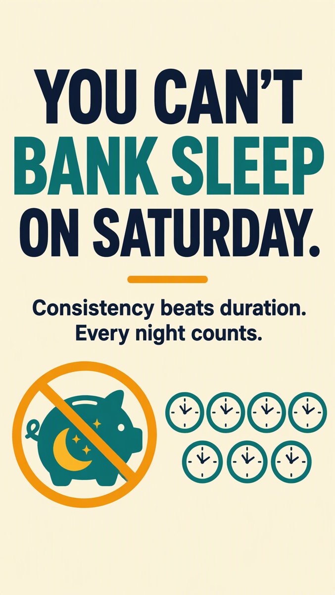 Takeaway — you can't bank sleep on Saturday