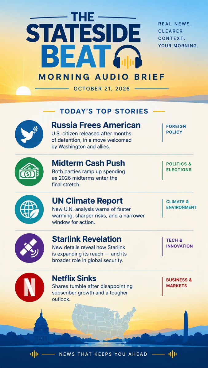 The Stateside Beat — Morning Audio Brief · October 21, 2026