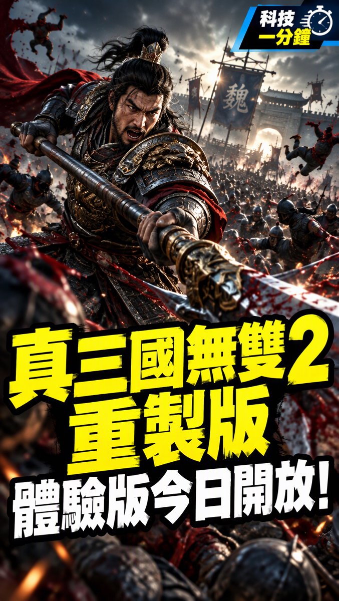 科技一分鐘｜9月24日｜真三國無雙2 重製版體驗版今日開放下載