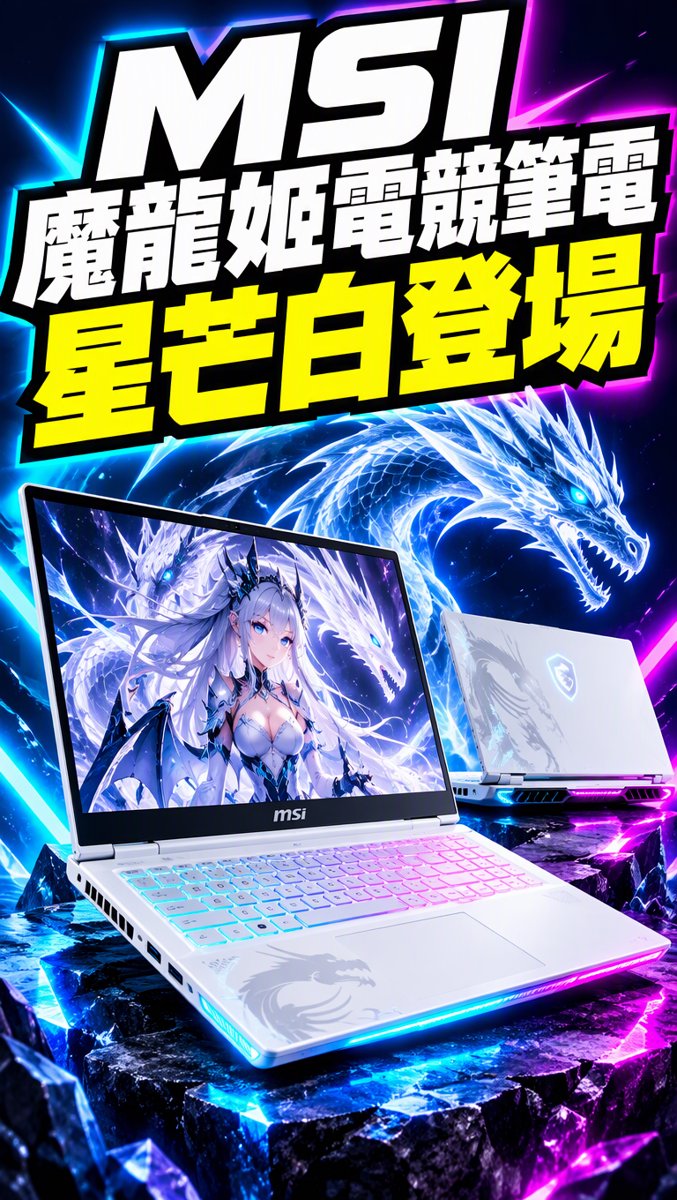 科技一分鐘｜10月1日｜MSI 魔龍姬限量電競筆電登台！星芒白 × Ryzen 9 8940HX + RTX 5070