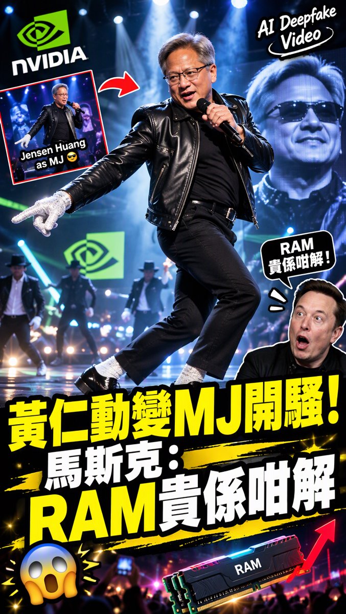 科技一分鐘｜10月6日｜黃仁勳變MJ開騷！馬斯克：RAM貴係咁解