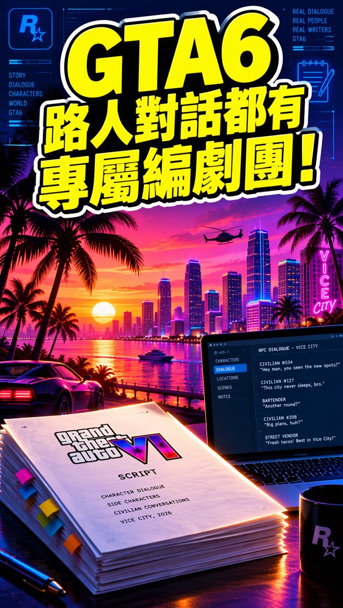 科技一分鐘｜10月12日｜GTA6 路人對話都有專屬編劇團！Rockstar 神級認真