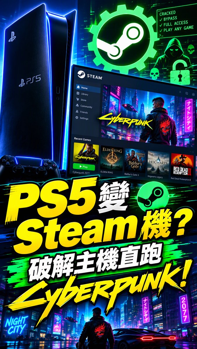 科技一分鐘｜10月26日｜PS5 變 Steam 機！破解主機直跑 Cyberpunk 2077