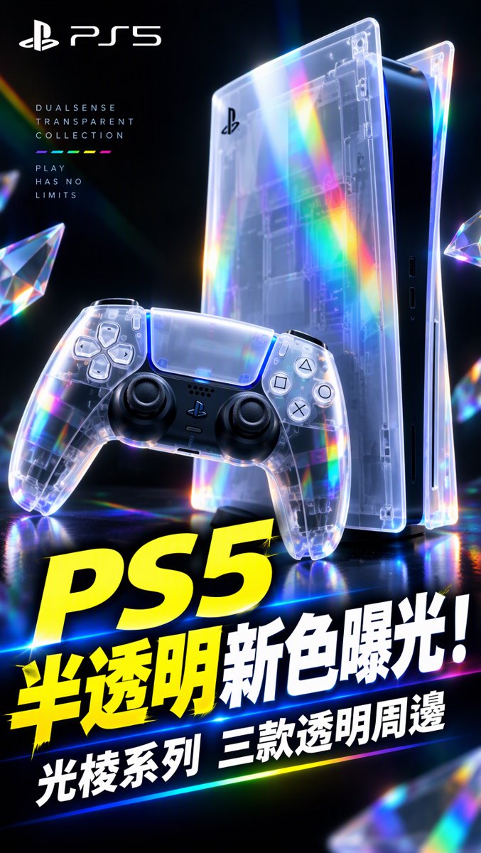 科技一分鐘｜10月29日｜PS5 光稜系列登場！三款半透明周邊重現 90 年代味