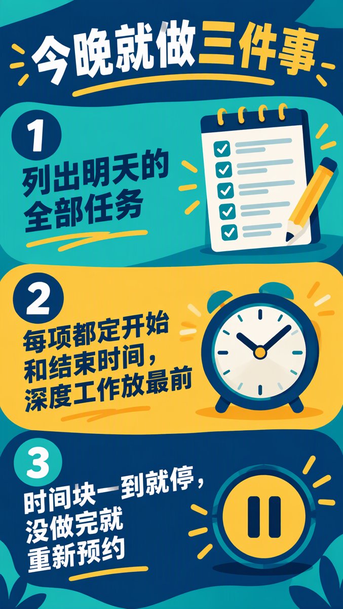 今晚就做三件事