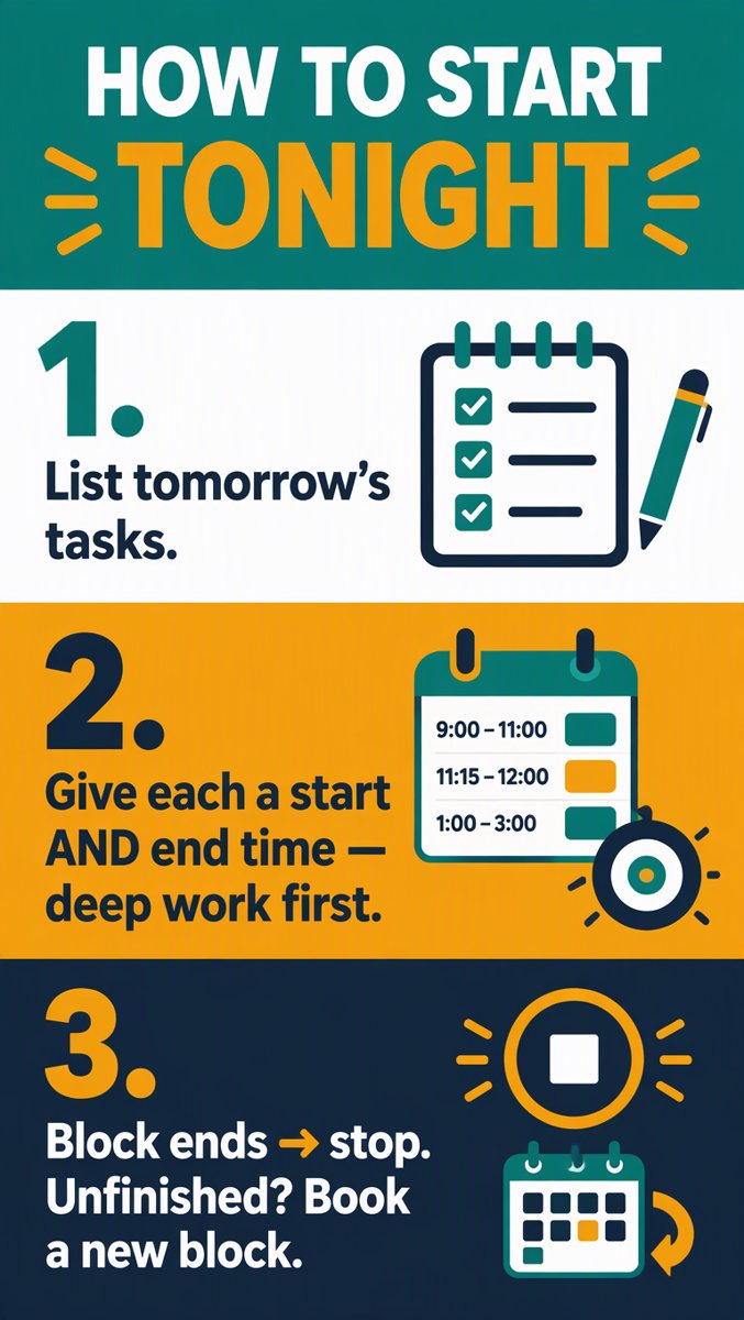 How to start tonight — three steps