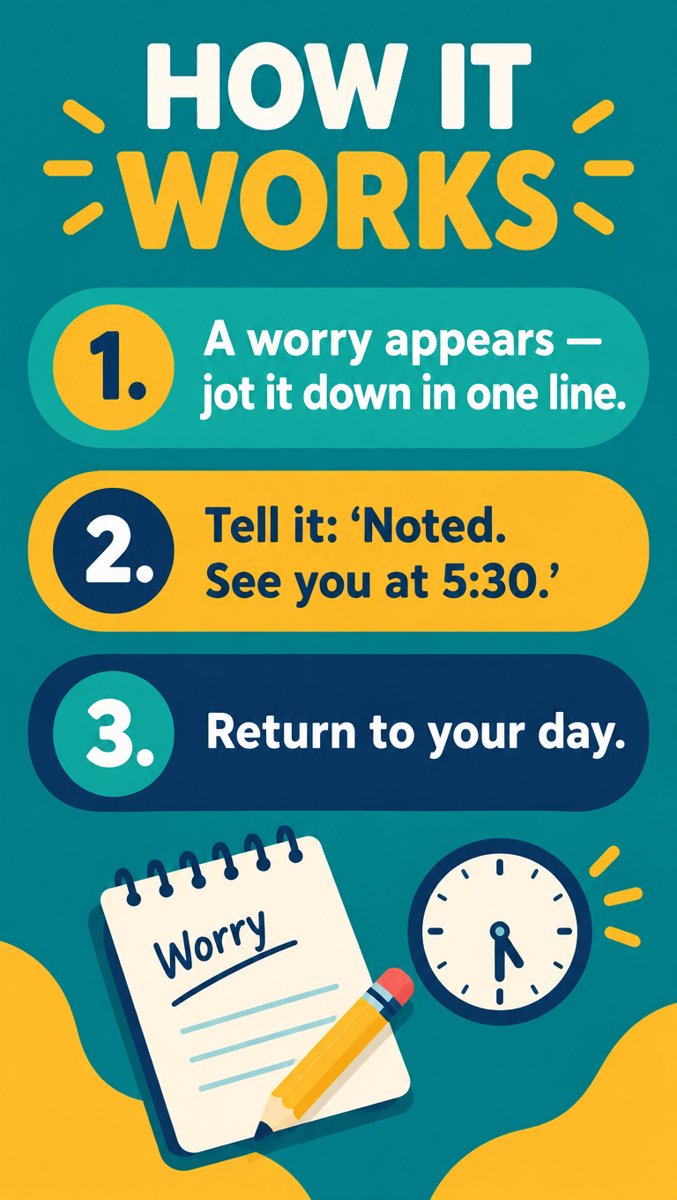 How It Works — jot it in one line, tell it "Noted. See you at 5:30," return to your day
