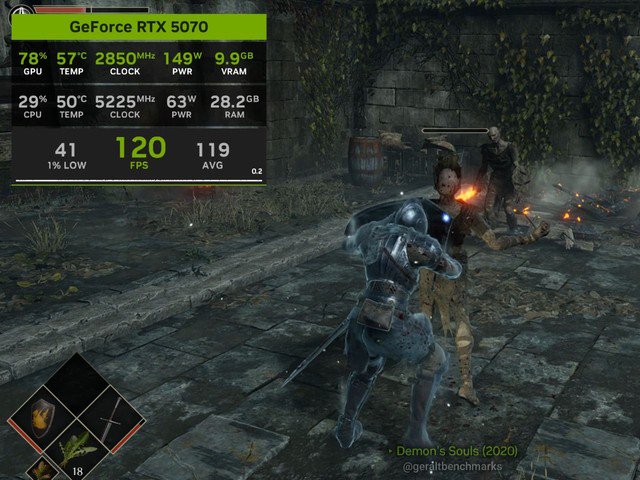 PS5 模擬器配搭 RTX 5070 + FG 穩跑 120 FPS
