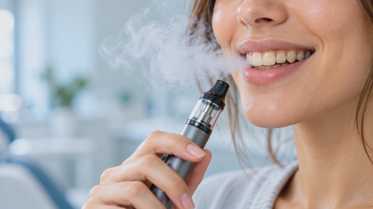 電子煙「沒有焦油」，但牙醫仍然很擔心——原因在這裡