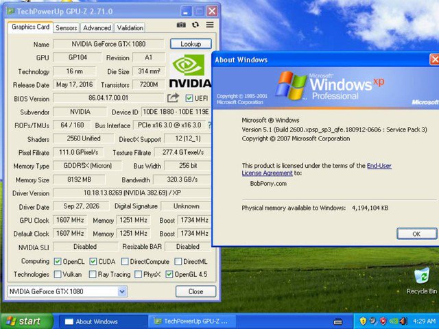 高手為 GTX 9/10 系列自製 XP 驅動 將 386.81 驅動程式 移植至 WinXP