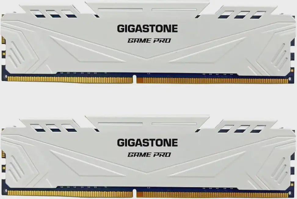GIGASTONE Game PRO 32GB DDR4-3200 CL16 memory kit — white heatspreaders