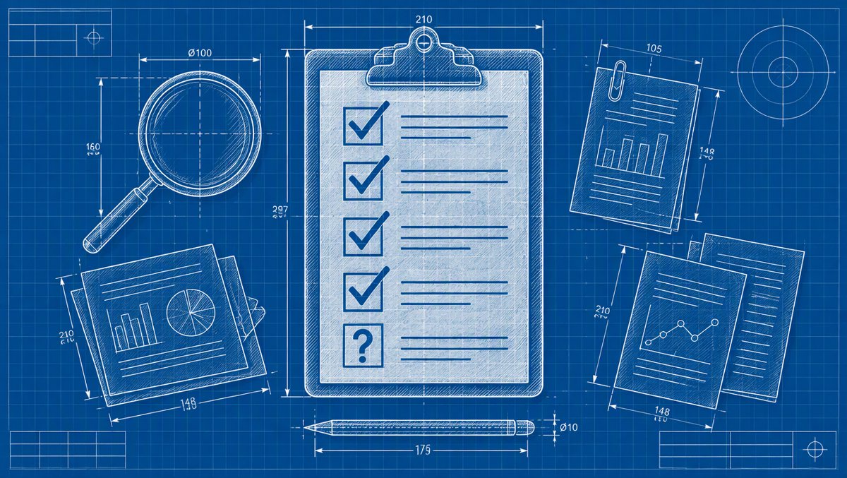 Watercolor illustration of a giant clipboard checklist with bold hand-painted checkmarks and one floating question mark — the fact-check verdict