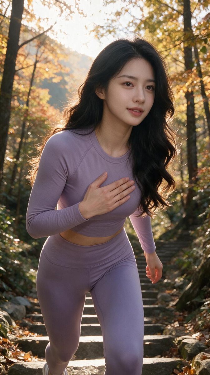 Coco演示石阶上山深呼吸节奏