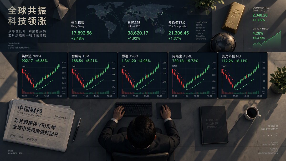 ⚡ 散戶每日指南：五檔晶片低開全數 V 型反轉——MU 開盤 -1% 暴走 +5%，AVGO 翻多湊齊「4牛1熊」只差 NVDA 1.29%，MU 一年 +566% 對上 Mag7 平均 +7.7% 的績效鴻溝 — 9 月 22, 2026