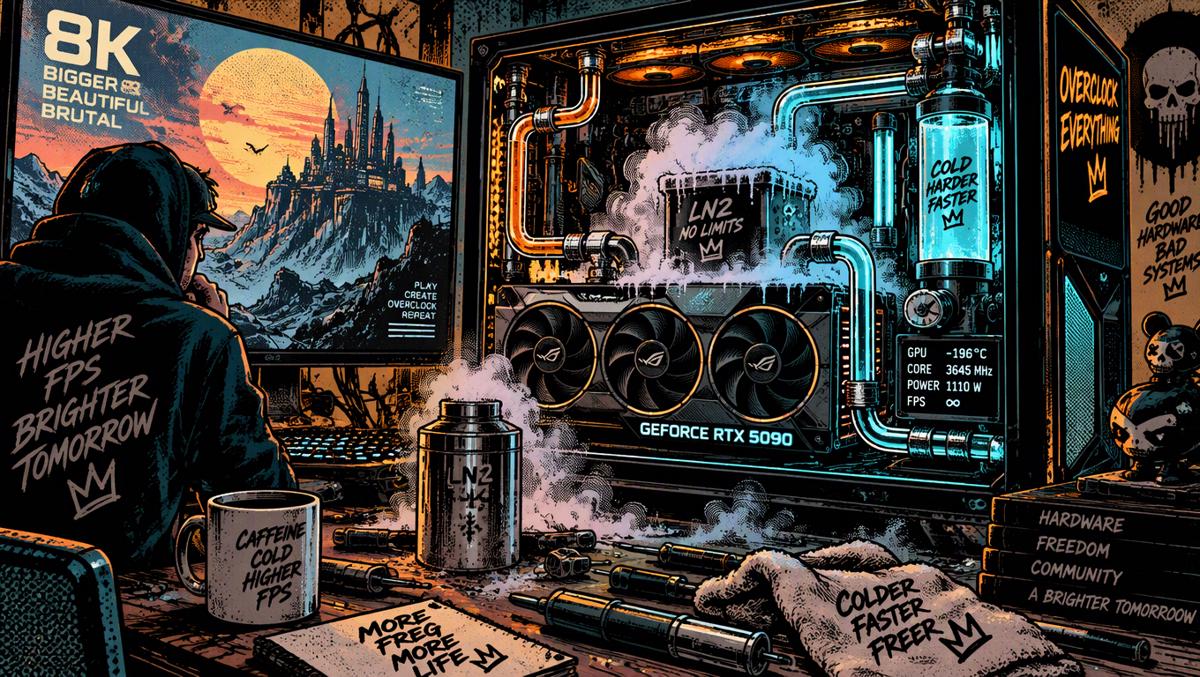 The 575W GPU That Dies When It Gets Too Cold: RTX 5090 Records, Thermal Shock, and the $7,000 Halo Build