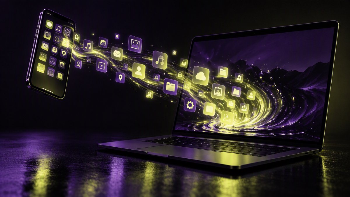 Apps streaming from phone to laptop — the Googlebook's core party trick