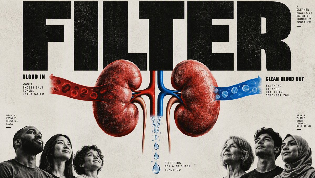 Educational illustration of kidneys working as the body's tireless filtration machine