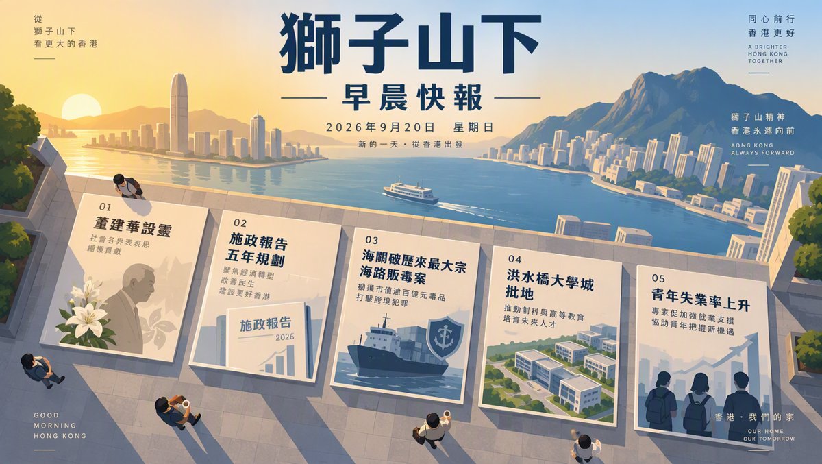 獅子山下每日新聞｜2026年9月20日（早晨快報）