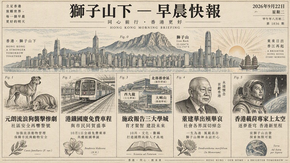 獅子山下每日新聞｜2026年9月22日