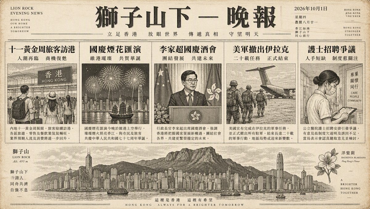 獅子山下每日新聞｜2026年10月1日