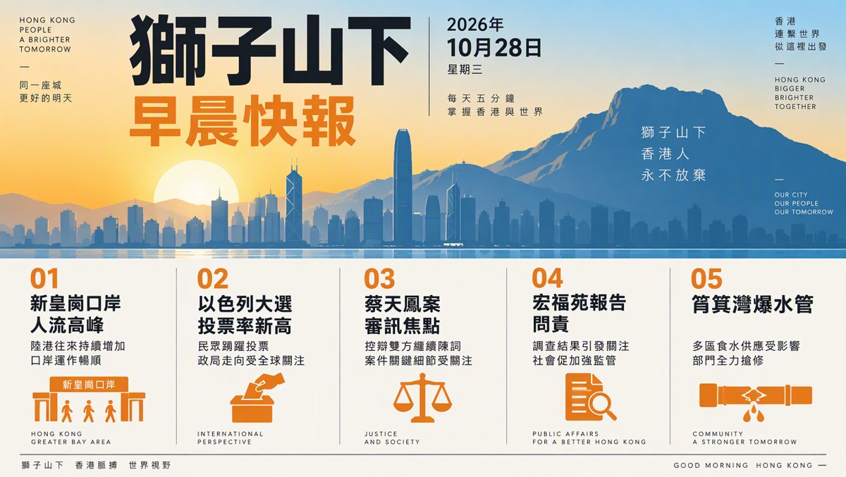 獅子山下每日新聞｜2026年10月28日（早報）