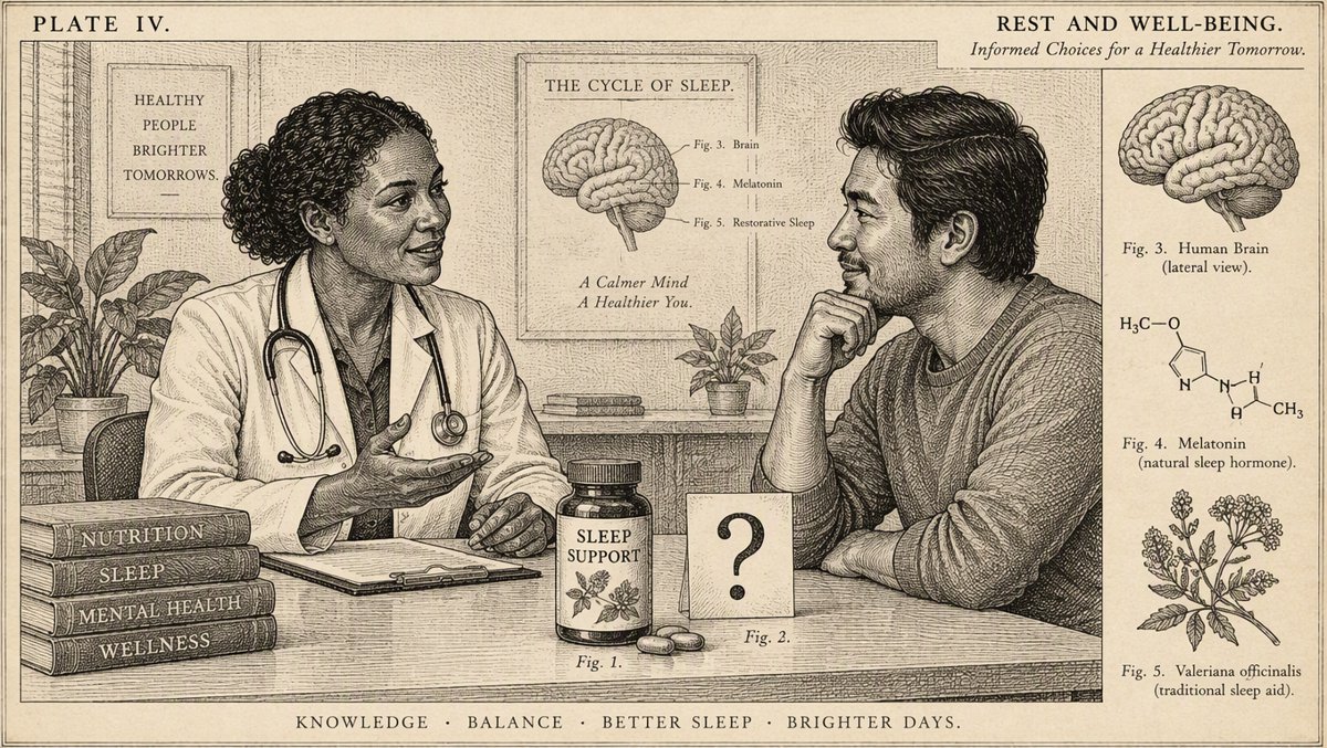 Friendly doctor talking with a patient about sleep supplements in a bright clinic