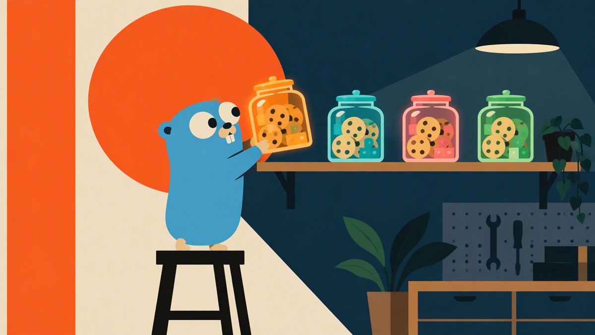 Separate cookie jars on a shelf — each MyGo session keeps its own cookies and storage