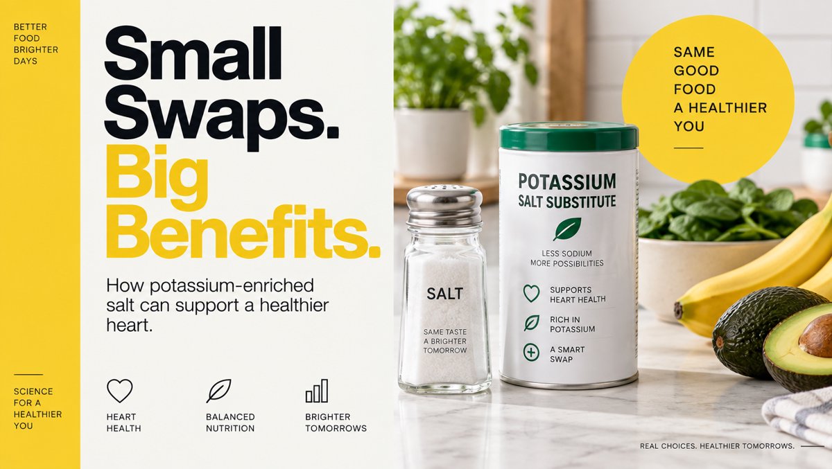 🧂 The Great Salt Swap: The One-Shaker Change the WHO Says Could Protect Your Heart