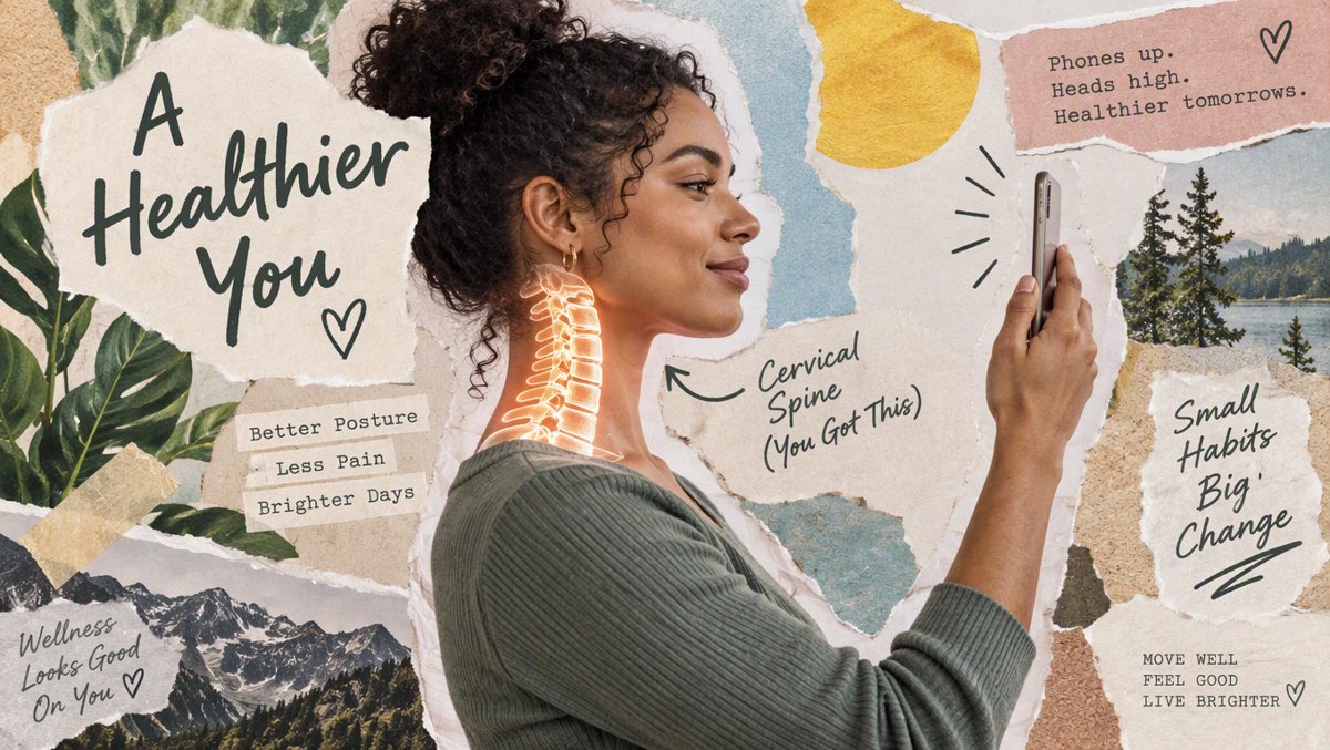 🦴 Tech Neck Is Real: The 60-Pound Problem Hiding in Your Phone Posture (and the Fun Fix)