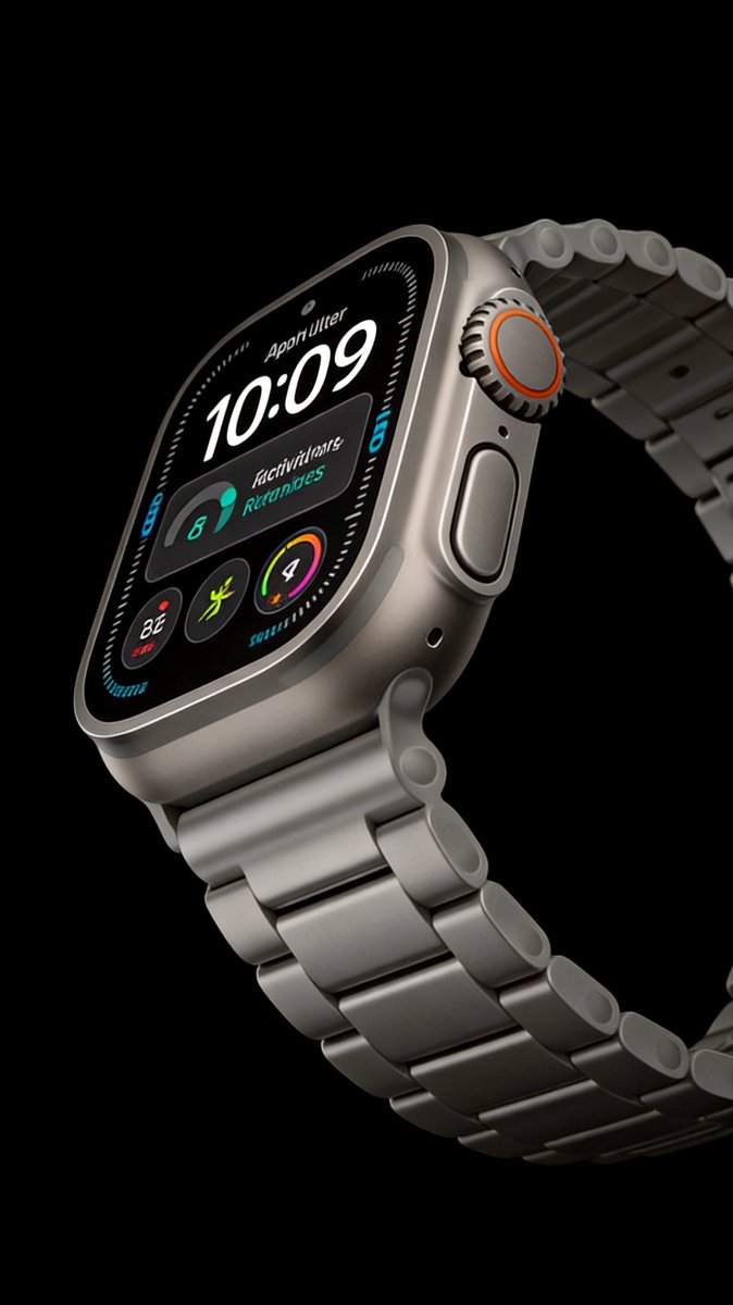 Apple Watch Ultra 4 — titanium, with the Readiness widget on display
