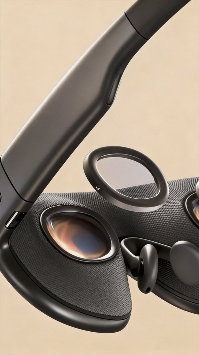 The Project Phoenix render pulled from firmware — glasses-style with magnetic lens rings, no chunky visor