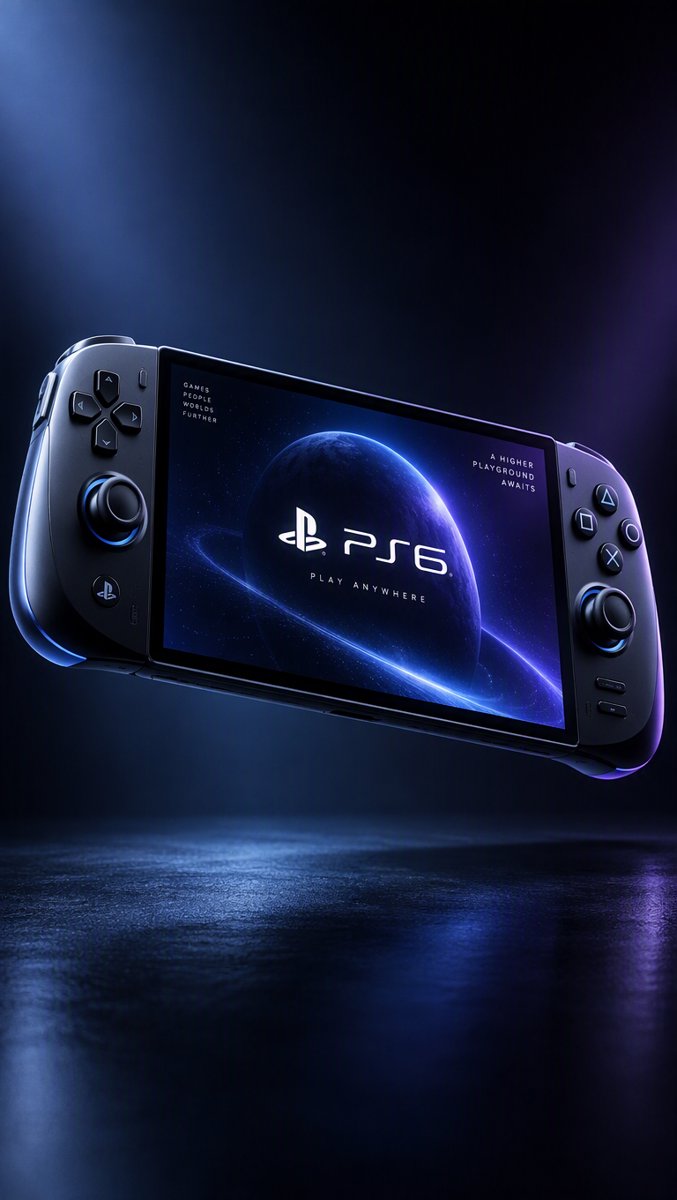 Artist reconstruction of the leaked PS6 handheld console render — Project Canis